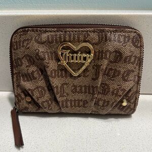 Juicy Couture Small Brown Zip Wallet
